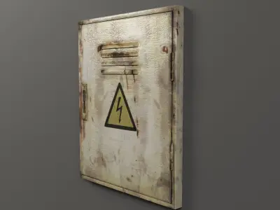 Electrical Box Old Low-poly 3D model