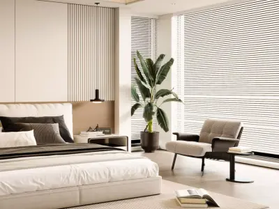 Modern Bedroom 3D Model 3D model