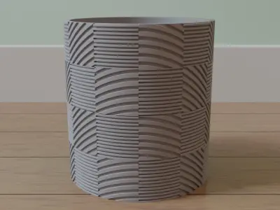 pot with standard square and circular  3D print model