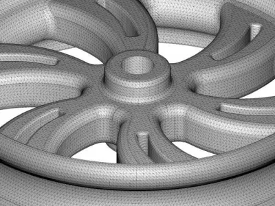 Stylish Alloy Wheel Rim 3D print model