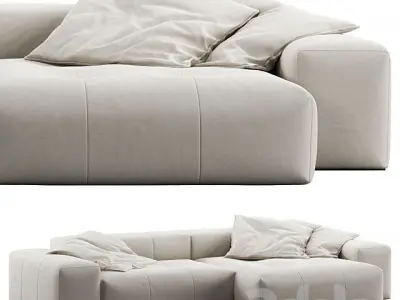 Pixel Corner Sofa by Saba Low-poly 3D model