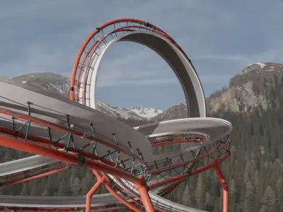 Stunt Track 3D Low-poly 3D model