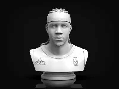 Allen Iverson 3D Printable Bust 3D print model