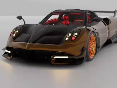 pagani huara bc brown edition Low-poly 3D model