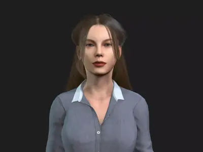 Rigged 3D Model of a Woman 3D model