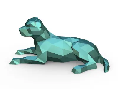 staffy staffordshire bull terrier 3D print model