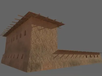 Samarkand Historical Building 5 Low-poly 3D model