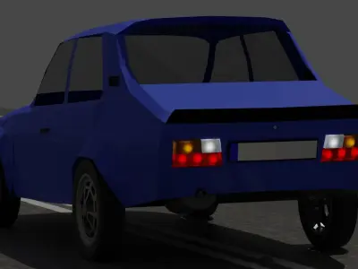 Renault 12 Low Poly 3d Model Low-poly 3D model