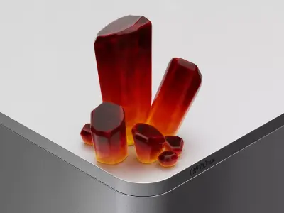 Inferno Shards Low-poly 3D model