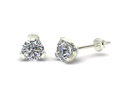 Women Diamond Earrings 3D print model 83