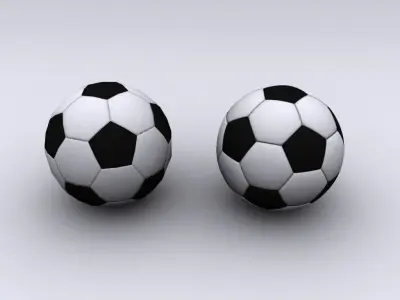Football soccer ball Low-poly 3D model