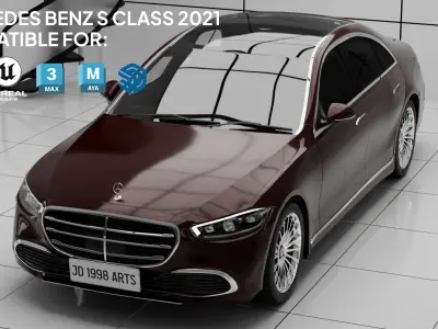 Mercedes Benz 5 class 2021 with Showroom 3D model