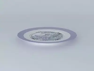 A plate lilac Free 3D model