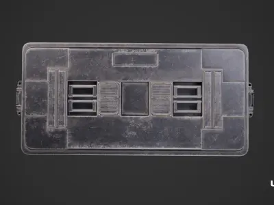 Sci-Fi military Crate Free low-poly 3D model