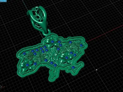 Ukraine trident Pendant 3D print model