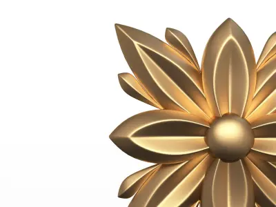 Rosette Carved Decoration CNC 04 Low-poly 3D model