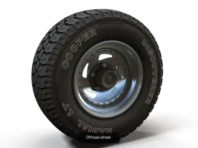 Highpoly offroad wheels 3D Model Pack
