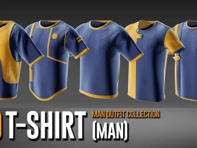 30 Man T-Shirt Collection- VOL 07 3D model