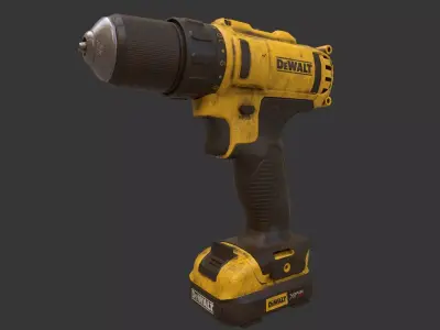 Dewalt Screwdriver Low-poly 3D model