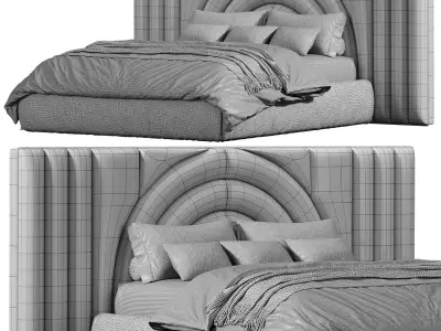 Mirella Bed By Luxury Line 3D model
