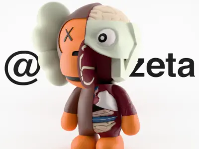 Kaws Bape Milo Flayed Open Textured Low-poly 3D model