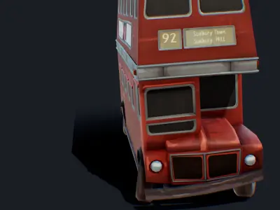 Forsaken London Bus Low-poly 3D model