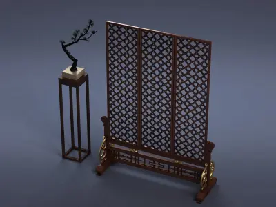 cabinet cabinet wardrobe sofa bed table bookshelve 3D model