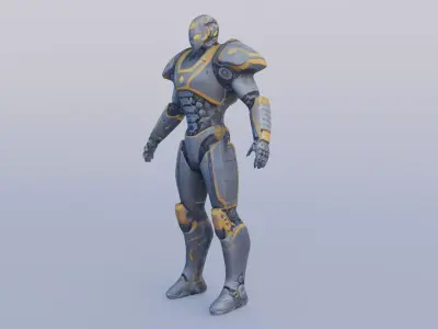 Robot  Character with Animation Free 3D model