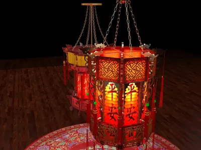 Chinese palace lantern   3D model