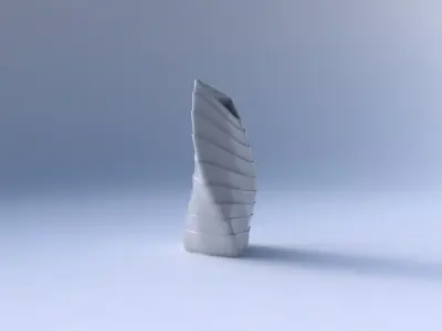 Vase twist tipped triangle with horizontal layers 3D print model