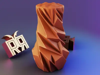 Diamond Pillar Candle Mold 3D print model