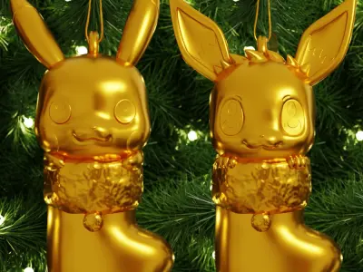 Eevee Pikachu Stocking Xmas Tree Ornaments Decoration 3D print model