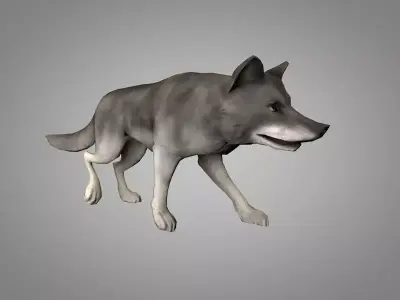 Wolf or Werewolf Low-poly 3D model