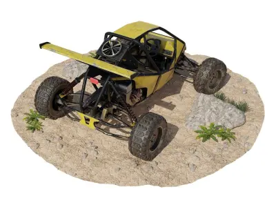 Offroad buggy PBR  Low-poly 3D model