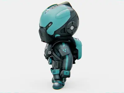 TOON ASTRONAUT ROBBY Rigged for Unreal Engine - Unity - MIXAMO 3D model
