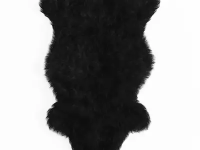 Bedside Sheepskin Rug 08 3D model