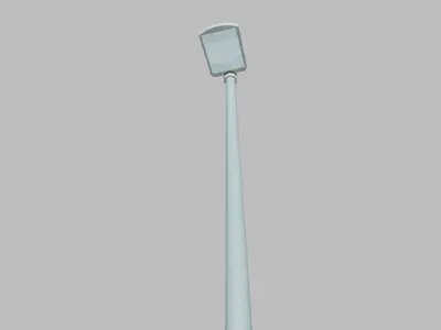 Steel street lamp Free low-poly 3D model