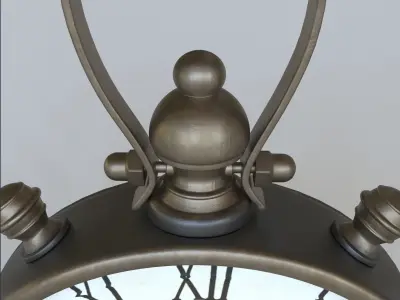 Industrial Age Mantel Clock Table Clock PBR 3D MODEL 3D model
