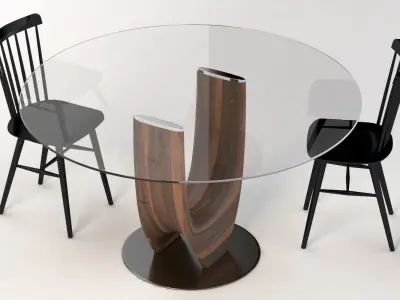 Axis Pacini And Cappellini Tavoli Table with Chair 3D model