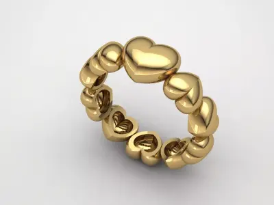 hearts party ring 3D model