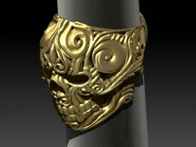 Heavy  Ring Boss Chief Skull  Jewel Man Woman 3D print model
