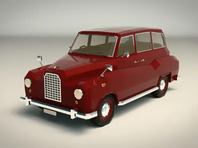 Low Poly Sedan Car 10 Low-poly 3D model