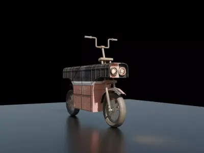 T shape electric bike 3D model