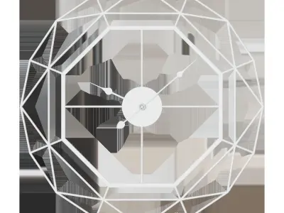 Golden Atlas wall clock 3D model