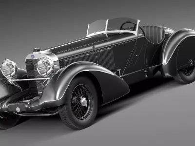 Mercedes-Benz 710 SSK Trossi Roadster 1930 3D model