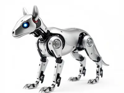 Futuristic Robotic Dog Model Pack Low-poly 3D model