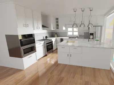 Modern Kitchen Interior 3D model