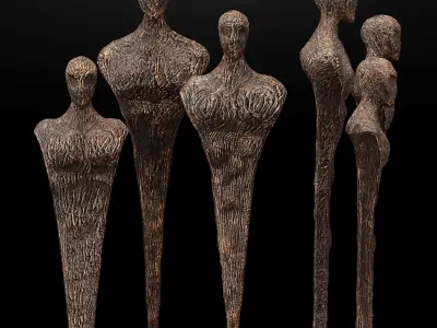 Clay Sculpture of the army 3D model