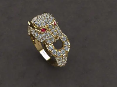 TIGER RING 3D print model