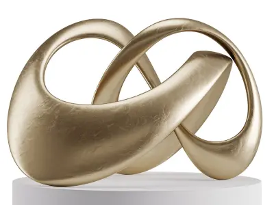 Abstract sculpture Mobius 3D model